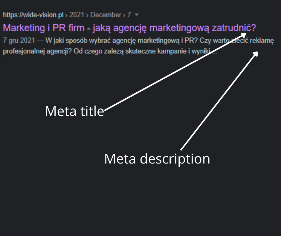 Meta title i meta description